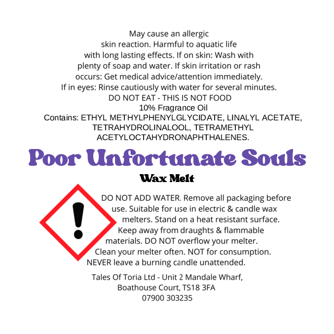Poor Unfortunate Souls | Decorated Wax Melt