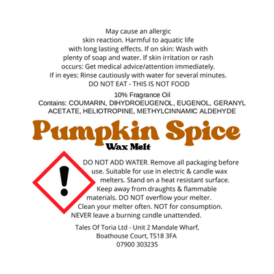 Pumpkin Spice | Decorated Wax Melt