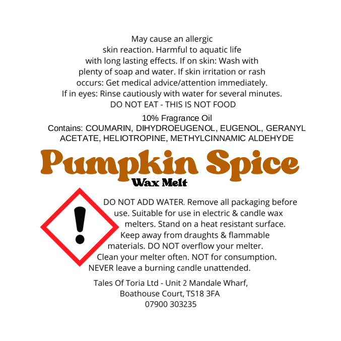Pumpkin Spice | Decorated Wax Melt