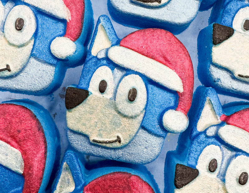 Festive Blue Pup | Bath Bomb