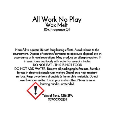 All Work and No Play | Clamshell Wax Melt