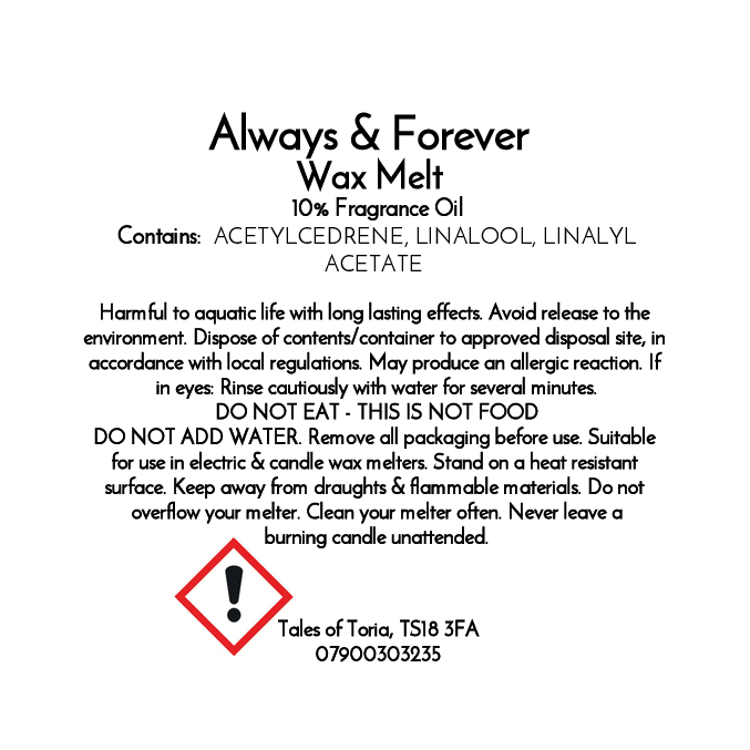 Always & Forever | Clamshell Wax Melt