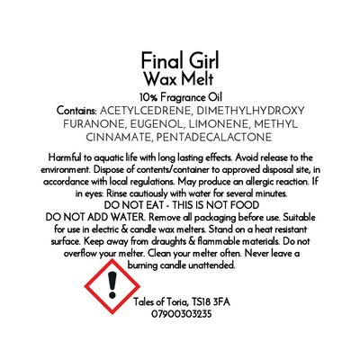Final Girl | Clamshell Wax Melt