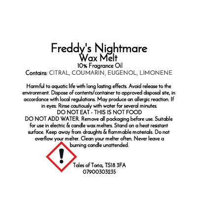 Freddy's Nightmare | Clamshell Wax Melt