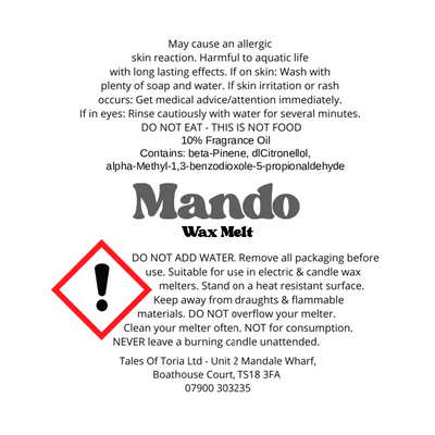 Mando | Decorated Wax Melt