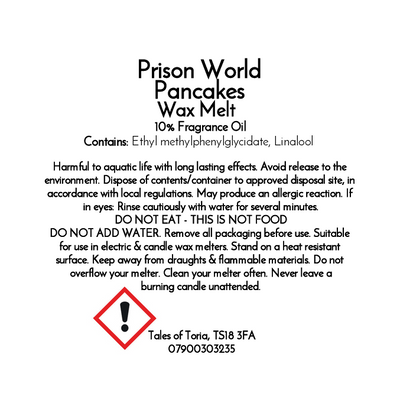 Prison World Pancakes | Clamshell Wax Melt