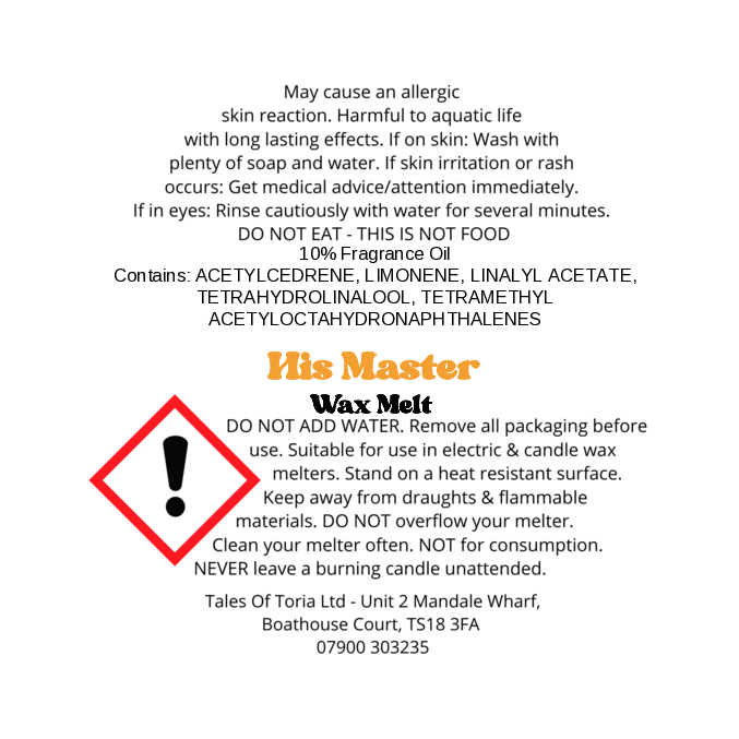 His Master | Segment Wax Melt